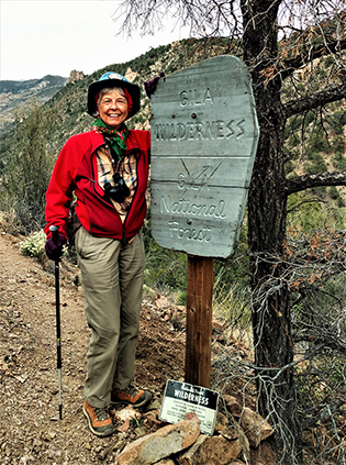 Smaller Gallery Image: Celebrating my 71st birthday in Dec., 2019, by hiking in the legendary Gila Wilderness in NM.