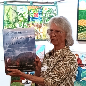 Chris Bolgiano doing a reading from Southern Appalachian Celebration at an Oasis Gallery event.